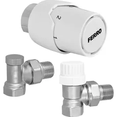 Запорная арматура Ferro Robinet cu cap termostat + retur ZTM21