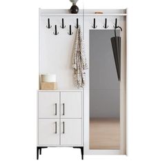 Mobilă pentru antreu Trendy Berlin BC, Alb, 120x200x35cm (GTR001355)
