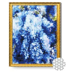 Tablou pe numere Art Gallery GA83279 Mozaic cu diamante 40x50cm Flori albastre