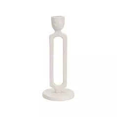 Свеча Holland 33103 Подсвечник металлический Geometric 19x8cm, белый