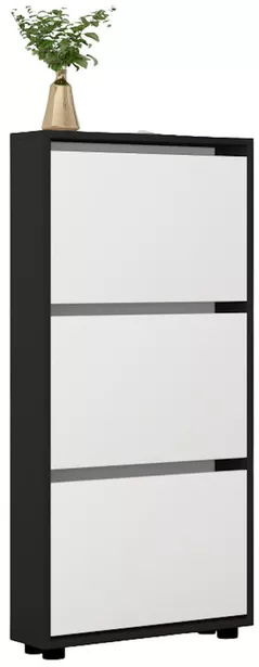 Полка для обуви Mobildor-Lux Leo Slim 50x16x125H cm Anhracite/White