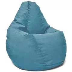 Кресло-мешок BeanBag BM5991, Кресло Груша из велюра Maserrati, XL, синий