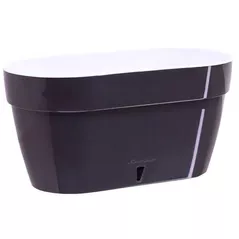 Ghiveci pentru flori Santino Jardiniera Asti 500 (12L, Antracit/Alb)