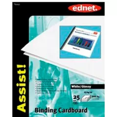 Бумага офисная Ednet E64143 Cardboard Covers, A4, 250g/m2, white, glossy (25pcs)