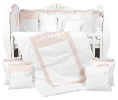 Lenjerie de pat pentru copii PernaMea Set lenjerie 8 piese Royal Roz (PM.101611/2)