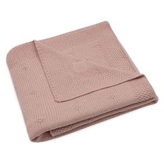Lenjerie de pat pentru copii Jollein 516-511-68031 Paturica Cosy Knit Wild Rose, 75x100cm