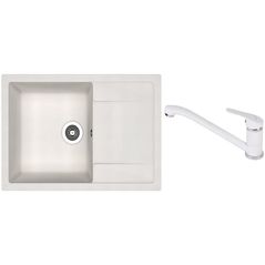 Мойка кухонная со смесителем Dr.Gans Techno 760 + SanDonna F 1066 alb