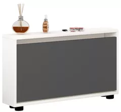 Полка для обуви Mobildor-Lux Leo Slim 50x16x47H cm White/Anthracite