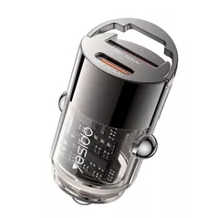 Зарядное устройство для автомобиля Yesido Y68 Dual Port 1*USB-A+1*Type-C 30W 2.4A, Black