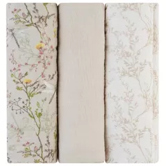 Аксессуар для пеленания Kikka Boo 31103010108 Pelinci de muselina Secret Garden Beige, 100x100 cm, 3 buc.