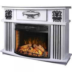 Șemineu electric ArtFlame Roma mini & Ararat, 963x1200x318 mm, Alb