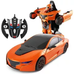 Jucărie cu telecomandă Rastar 74720-1 masina-transformer 1:14, orange, 61353
