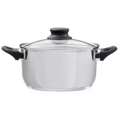 Кастрюля Ambition 60838 Domotti, Lima, 20cm, 3.6L Stainless Steel, Tempered Glass