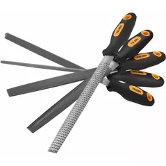 Set de unelte de mână Tolsen Set 5 pile lemn/metal 200mm (32038)