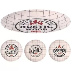 Farfurie Excellent Houseware 50689 Тарелка 20cm Grill, пластик