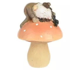Decor pentru grădină ProGarden 10976 Гном на грибе 12cm