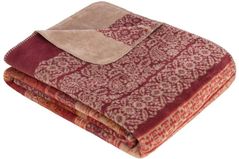 Textile de casă Ibena 3165/420 Jacquard Decke Elbasan Dark red