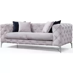 Canapea Trendy Como Gri deschis, 90x73x197cm (2 locuri)