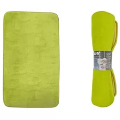 Коврик для ванной MSV 46671 50x70cm cu memorie verde deschis, microfibra