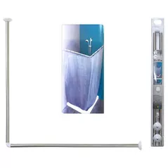 Карниз для ванной Tendance 47207 Карниз для шторки Г -форма 90x90cm