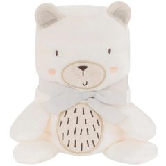 Set de perne si plapume Kikka Boo 31103020109 Paturica 3D brodata My Teddy