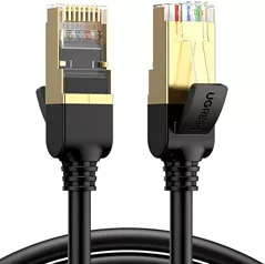 Кабель для IT Ugreen 11273, Cat7 F/FTP Ethernet Cable, Pure Copper, Shielded, 10m, Black