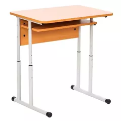 Школьная парта Tisam №4-6, 1-местный с полкой, 700х500х640-760мм (0163)