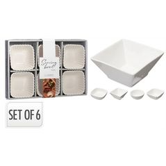 Veselă Excellent Houseware 57486 Set pentru aperitiv 6buc, 10x10x4cm, portelan
