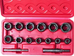 Set de tubulare, bite, duze JTC JTC-1321S Набор головок для извлечения повреждённых болтов и гаек, 15 предм.