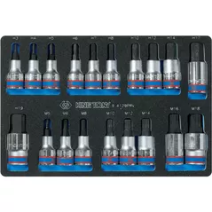 Набор головок, бит, насадок King Tony 9-4129PRV набор насадок HEX 1/2" 19 пр. (FOAM)