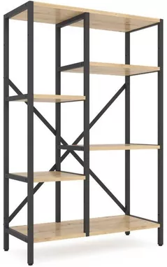 Cтеллаж складской Nex Home Raft metalic Loft Cascade 1090x700x300mm, 5 nivele, PAL, Antracite/Oak Artisan