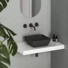 Раковина Ravak UNI 380 S Slim 380x380x125mm Black matt XJX0D138000
