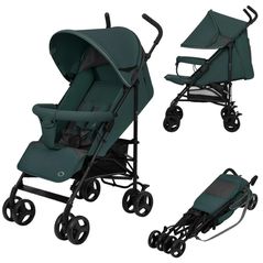 Сărucior pentru copii Lionelo Elia Green Graphite