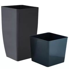 Ghiveci pentru flori Aleana 115037 Cvadro 22x22x41.5 cm, granit