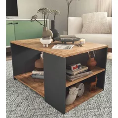 Журнальный столик Bofigo С местами для хранения вещей, Дуб/Антрацит (22-50-28)