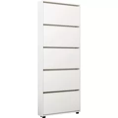 Полка для обуви Mobildor-Lux Leo Slim 60x16x203H cm White