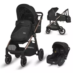 Детская коляска Coccolle Hapi Soley H2003 Carucior 3/1, Jet Black