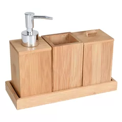 Set pentru baie Bisk 08279 din bambus LAOS