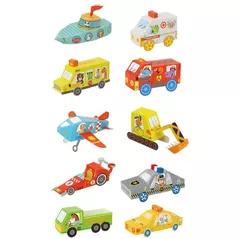Набор для творчества Tooky Toy 12958 Set pentru 3D origami Transport (10 modele) 60677