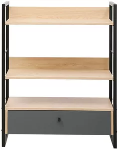 Raft de birou Deco Alto 3 nivele 70x30x90H Oak/Dark Grey/Black