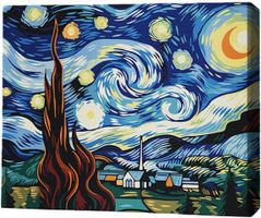 Tablou pe numere BrushMe RMG0030FC 30x40сm (fără cutie) Noapte înstelată