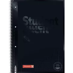 Блокнот Brunnen Notebook College-Block A4 pe o spirală în patratele, 80 de foi 90 g/m2, coperta neagră