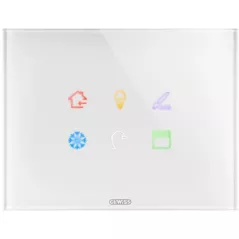 Щиток электрический Gewiss GW16946CB Рамка для GWA9421 Ice Touch KNX, белый (6 символов)