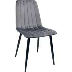 Scaun Deco DC-90P N20 Catifea Grey+Black Legs