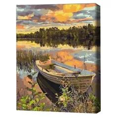 Tablou pe numere BrushMe RBS51980FC 30x40cm (fără cutie) O barcă în câmpie