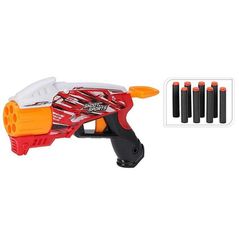 Игрушечное оружие Promstore 55183 Pistol de tip blaster 28cm, proiectile moi 8bucX7cm, plastic