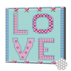 Картина по номерам Art Gallery BJ839 Mozaic cu diamante 20x20cm LOVE