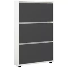 Полка для обуви Mobildor-Lux Leo Slim 90x16x125H cm White/Anthracite