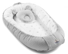 Cocon pentru bebelusi PernaMea Babynest Buline Gri (PM.100927/14)