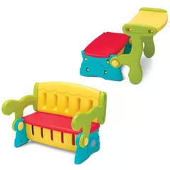 Complex de joacă pentru copii Grow'N Up 3032-02 Centru 3 1 Birou & Bancă & Coş pentru jucării